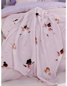 Coperta rosa per neonati in micropile 130x170 cm Dancing Fairies - Catherine Lansfield