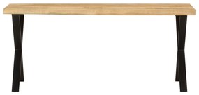 Panca con bordi vivi 105 cm in legno massello di mango