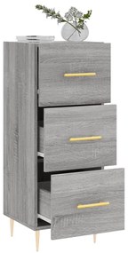 Credenza grigio sonoma 34,5x34x90 cm in legno multistrato