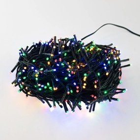 Catenaria Natalizia LED 8 GIOCHI DI LUCE 23m C.VERDE IP44 MULTICOLOR Colore Multicolor