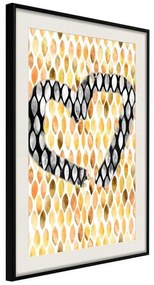 Poster  I Love Oranges  Cornice Quadri Cornice nera con pass-partout, Larghezza x Altezza Home decor 40x60