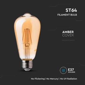 Lampadina LED FILAMENT ST64 E27/6W/230V 2200K