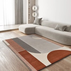 Tappeto rosso/grigio 200x290 cm Gaia – Universal