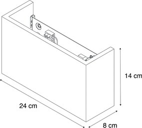 Lampada da parete smart in legno di quercia 24 cm con Wifi G9 - Otan