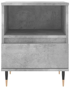 Comodino grigio cemento 40x35x50 cm in legno multistrato