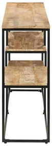 Credenza 150x30x75 cm in legno di mango grezzo