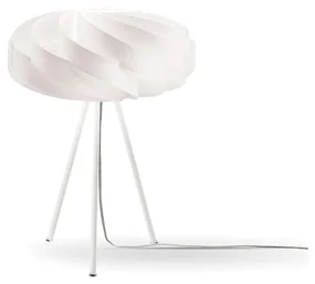 Lampada Da Tavolo Con Treppiede 1 Luce Flat In Polilux Bianco Made In Italy