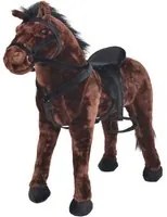 Cavallo in Peluche in Piedi Marrone Scuro XXL