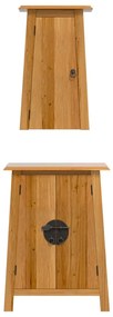 Set mobili da bagno 2 pz in legno massello di pino