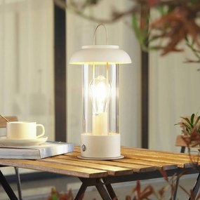 Lampada da tavolo a batteria a LED Yvette di Lindby, beige albicocca, IP44,