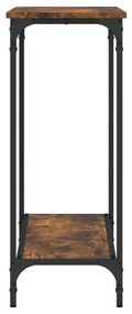 Tavolino consolle rovere fumo 101x30,5x75 cm legno multistrato