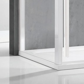 Box doccia 80x150 telaio bianco vetro 8mm  | KSA5000B - KAMALU