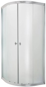 Invena Marbella box doccia 90x90 cm semicircolare cromo lucida/vetro opaco AK-46-191