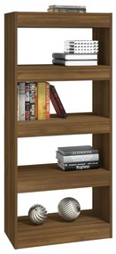 Libreria/Divisorio Rovere Marrone 60x30x135cm Legno Multistrato