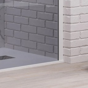 Doccia walkin 140 cm vetro fume profilo bianco | KW1000FB - KAMALU