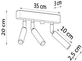 Faretto EYETECH 3xG9/12W/230V nero