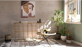 Tavolo consolle di colore naturale in rattan 32x110 cm Samui – Mauro Ferretti