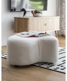 Sgabello in tessuto bouclé bianco Miuf - Miuform