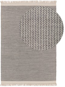 benuta Pure Tappeto di lana Kim Grigio 80x120 cm - Tappeto fibra naturale