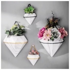 SET 2x Fioriera da parete SEMELA 23x20 cm oro