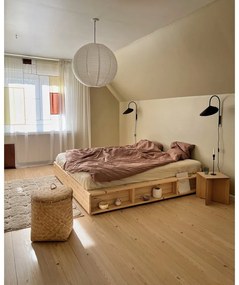 Letto matrimoniale in legno di pino con griglia 160x200 cm Ziggy - Karup Design