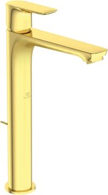 Rubinetto per lavabo getto laminare cristallino Concept Air oro spazzolato satinato IDEAL STANDARD H 29.6 cm
