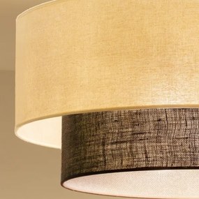 Brilagi - Plafoniera LED STILE BOHO 3xE27/15W/230V Ø 60 cm crema/marrone