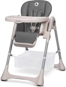 Lionelo - Sedia da pranzo per bambini ZANNA grigia