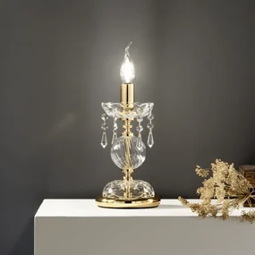 Lampada da tavolo MARIATERESA in vetro liscio lavorato a mano