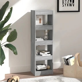 Libreria/divisorio grigio sonoma 40x30x135 cm