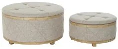 Cassapanca DKD Home Decor Beige Legno Metallo 30 x 40 cm 80 x 80 x 43 cm