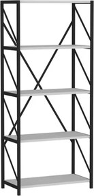 Libreria Industrial 5 Ripiani 64x30x150 Frida Bianca