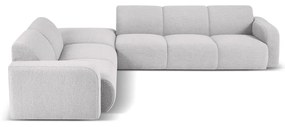 Divano angolare grigio chiaro in tessuto bouclé (angolo sinistro) Molino - Micadoni Home