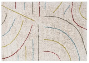 Tappeto bambino beige curve multicolori L100 x L150 cm PEPA