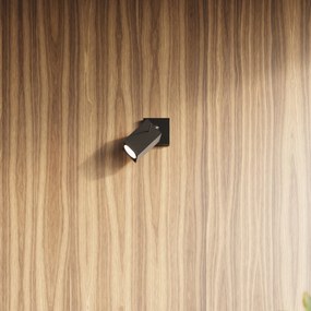 Plafoniera da Soffitto in Acciaio 3xGU10 MERIDA 3 Nera Orientabile