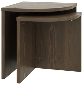 Set di tavolini da salotto in marrone scuro in pino massiccio 2 pz Combine – Karup Design