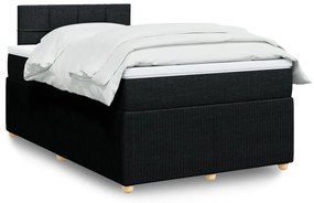Giroletto A Molle Con Materasso Nero 120x190 Cm İn Tessuto /