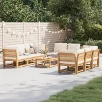 Set Salotto Giardino 9 pz con Cuscini Legno Massello di Acacia 3214294