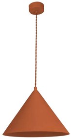 Lampada a sospensione color mattone con paralume in pietra ø 30 cm Vilma - SULION