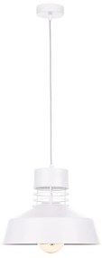 Lampadario su corda TITANIUM 1xE27/60W/230V bianco