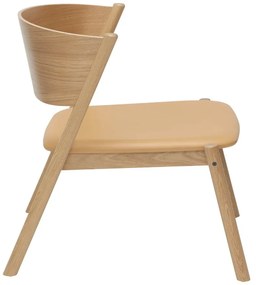 Poltrona marrone chiaro Oblique - Hübsch