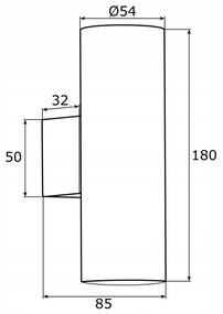 Argon 0913 - Applique MITOS 2xGU10/5W/230V ottone