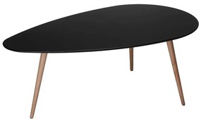 Tavolino nero con gambe in faggio , 116 x 66 cm Fly - Furnhouse