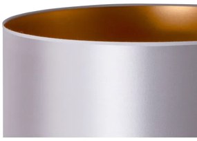 Duolla - Lampada da tavolo CANNES 1xE14/15W/230V diametro 20 cm argento/rame/bianco