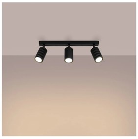 Faretto nero 6,5x45 cm Gleam – Sollux