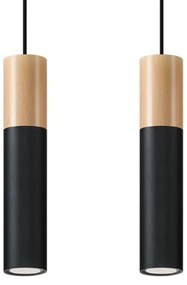 Sollux SL.0633 - Lampadario a sospensione con filo PABLO 2xGU10/40W/230V nero