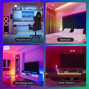 Aigostar - Striscia LED RGB dimmerabile 5 m, 24 W, 12 V/230 V, IP65 + telecomando