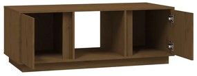 Tavolino da Salotto Miele 110x50x40 cm Legno Massello di Pino