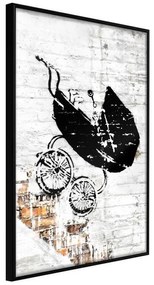 Poster  Banksy: Baby Stroller  Cornice Quadri Cornice nera, Larghezza x Altezza Home decor 20x30