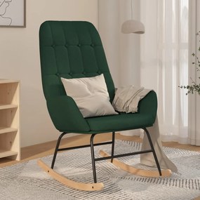 Poltrona A Dondolo Verde Scuro İn Tessuto /